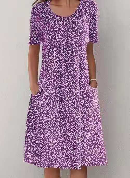 š«Hot SalešCasual Women Scoop Neck Floral Dress (8 Colors with Pockets)