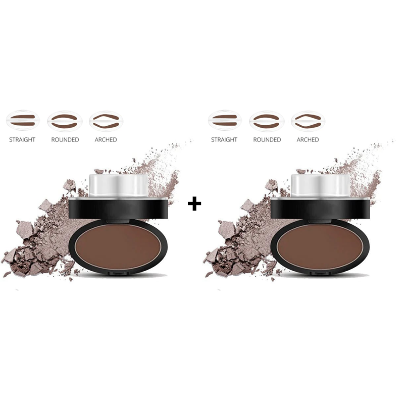 🖌️50K+ Sold!!!🖤Eyebrow Stamp Powder Kit with Applicator Brush, One Press Perfect Brow Stamp, Waterproof Long Lasting 24H Wear Eyebrow Makeup for Lazy Daily Salon-Like Brows