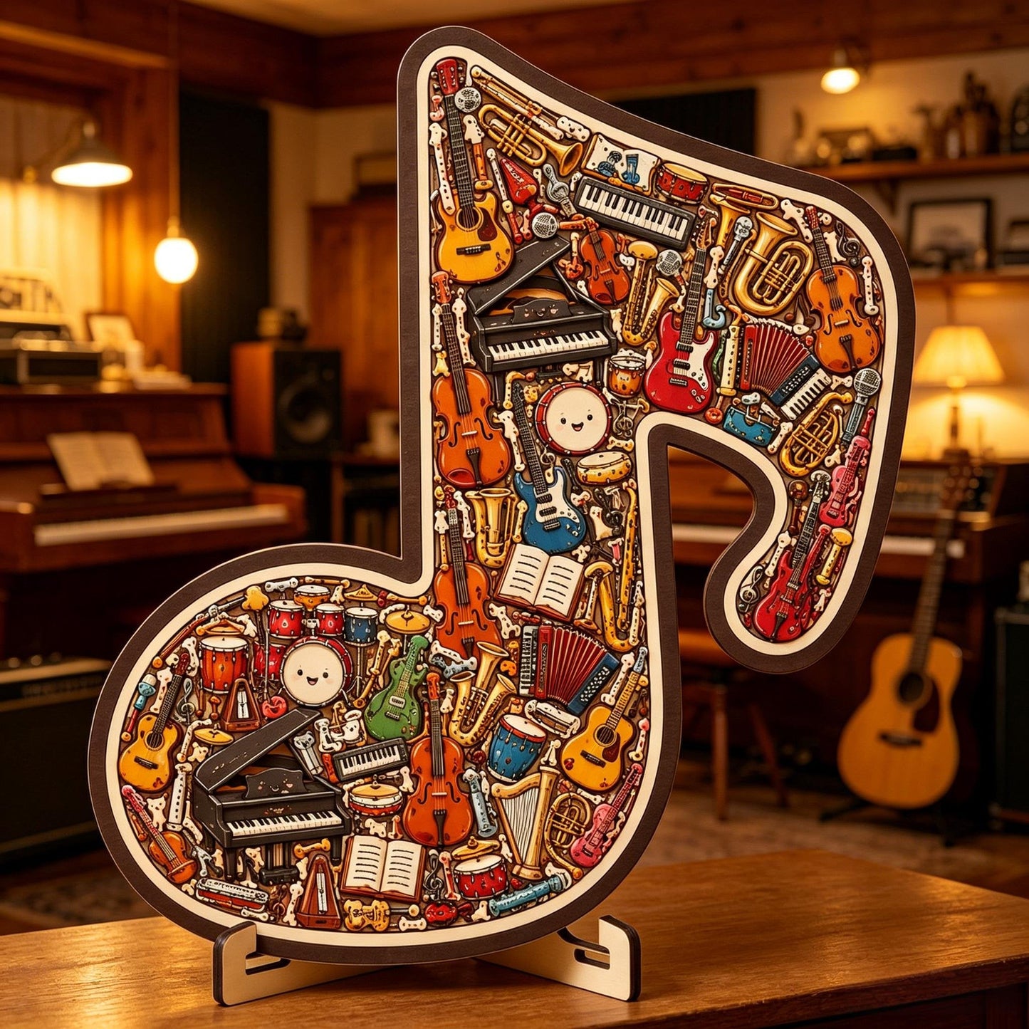 📢📢 Hot Sale Promotion 49% OFF🔥🎶Musical Note Instrument Jigsaw Puzzle Ornament