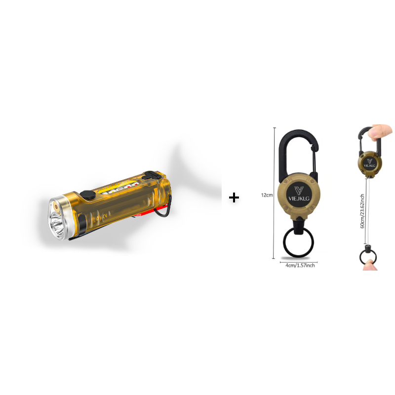 Multi-Functional Rechargeable Mini Keychain Flashlight
