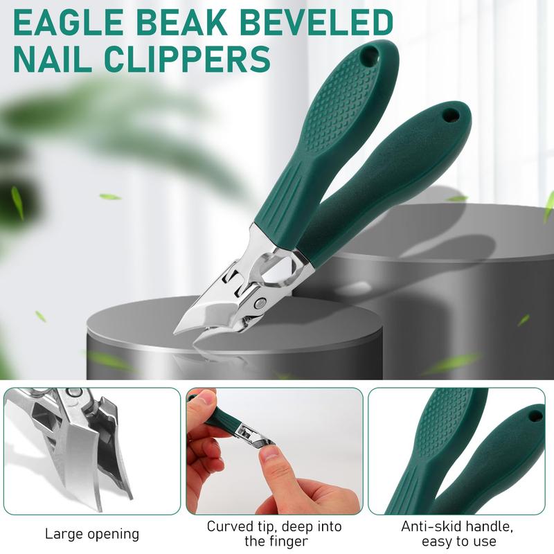 🔥Eagle-Beak Nail Clippers – 3-Pack ✂️ | Anti-Splash, Wide Jaw for Thick & Ingrown Nails 💅