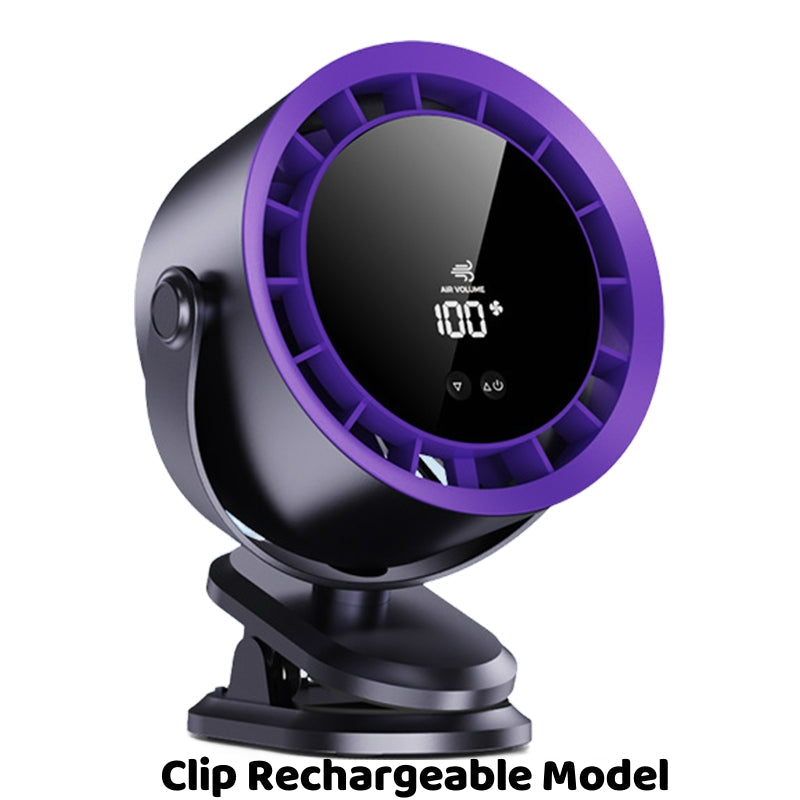 100-Speed Mini Silent Desk Fan with Digital Display