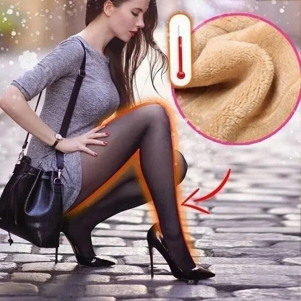 🍂Autumn Promotion 50%-Limited Time Free Shipping 💕warm plush lined elasticated tights