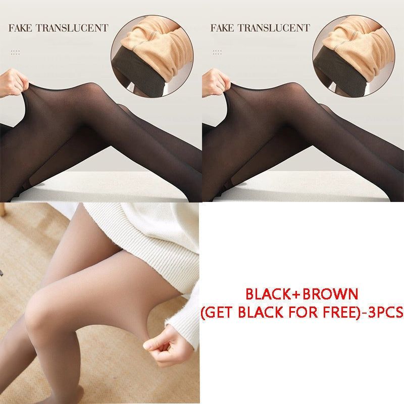 🍂Autumn Promotion 50%-Limited Time Free Shipping 💕warm plush lined elasticated tights