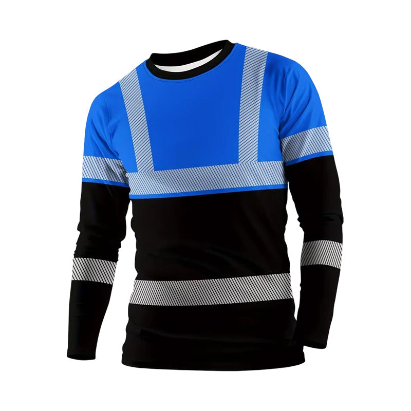 🎁2026 New Arrivals 50% OFF💥Men's Printed Round-neck Long-sleeve Shirt🏃♂️