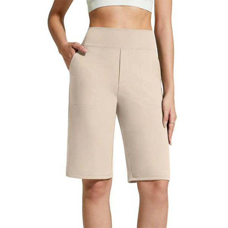 📢Last Day 50% OFF !! 👖Women's High-Rise Stretch Walking Shorts | 4-Way Stretch Active Biker Shorts with Deep Pockets