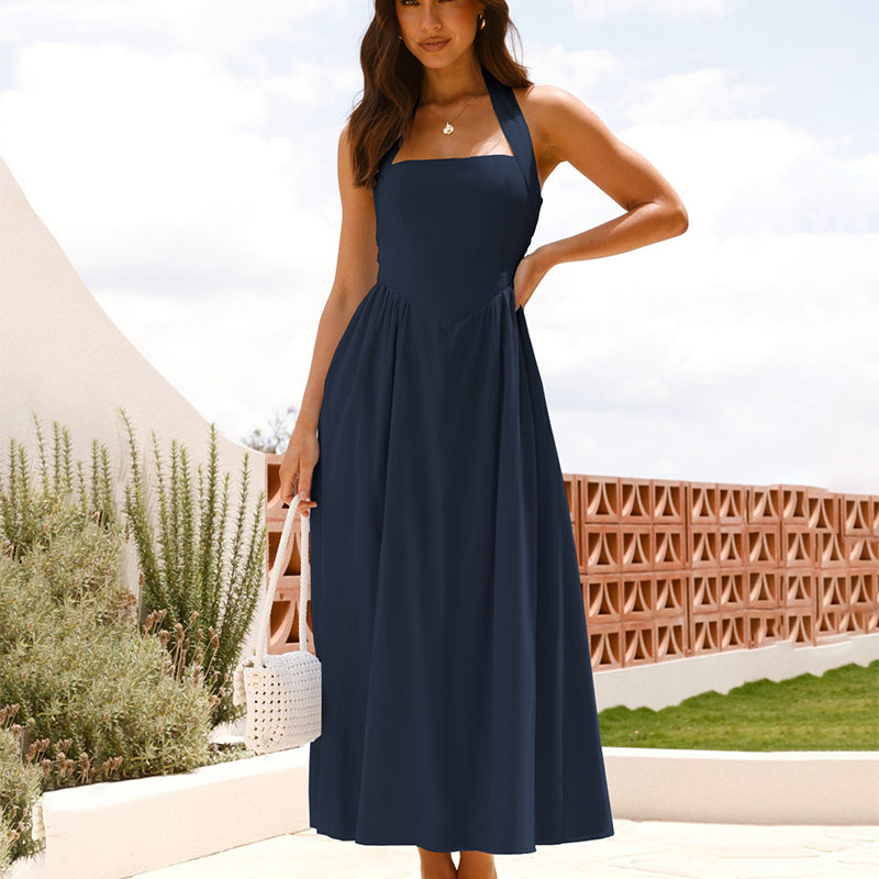 📢📢40% OFF !! ⏰Women’s Halter Smocked Back Dress