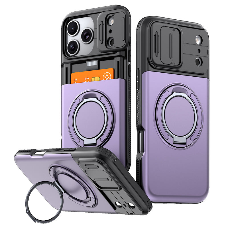 2-in-1 Shockproof IPhone Case with Card Holder