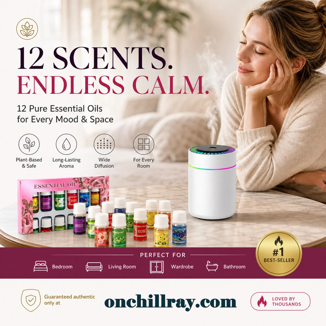 🔥🌷LAST DAY SALE 50% OFF– ONLY ￡6.99!!⚡50K+ SOLD💕12-Pack Water Soluble Essential Oils Set🎁🌺The fresh scent lifts your mood！！