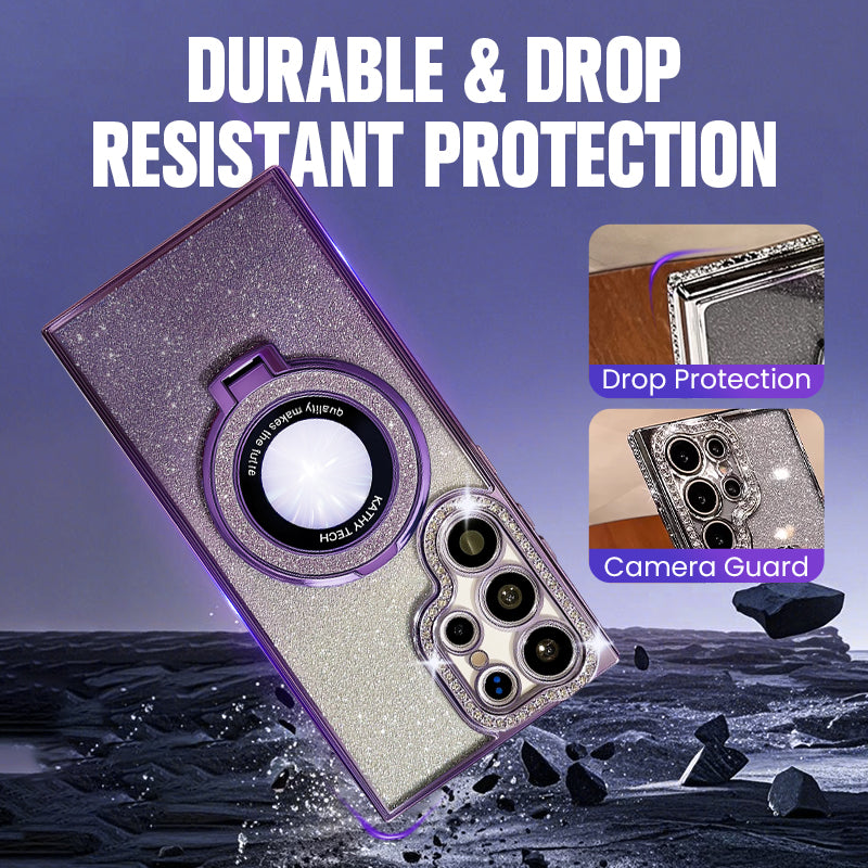 Dazzling Folding Bracket That Sparkles Case Cover for Samsung S Series