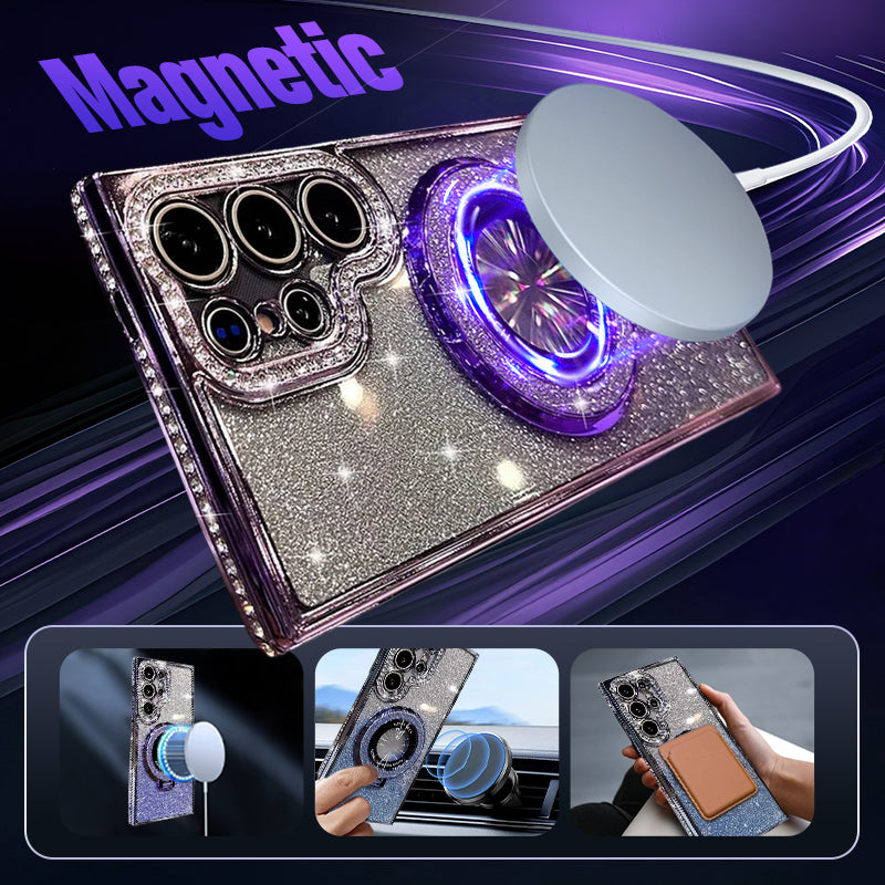 Dazzling Folding Bracket That Sparkles Case Cover for Samsung S Series