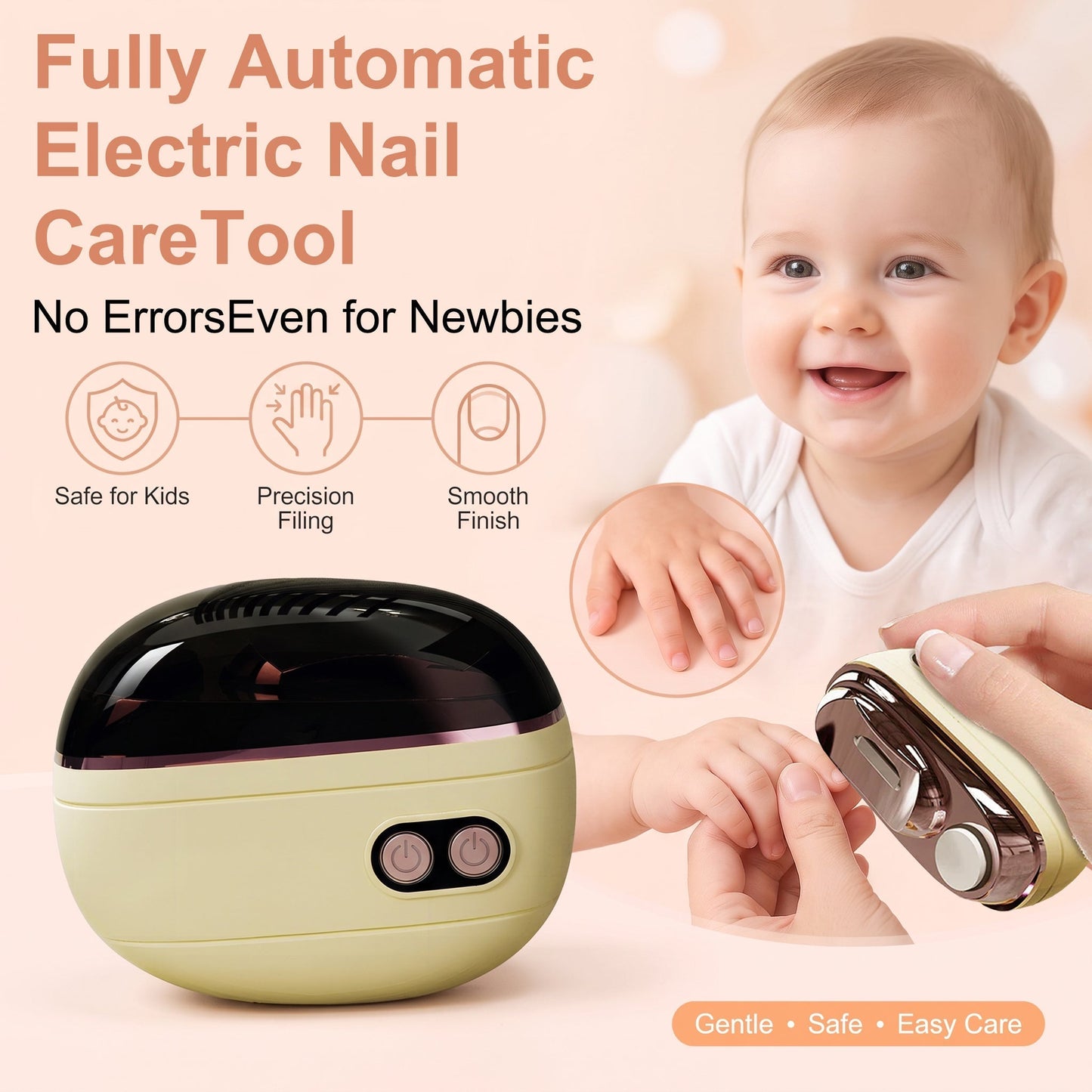 🔥LIMITED TIME 50% OFF🔥TrimPro™ 2-in-1 Smart Electric Nail Trimmer & Polisher for All Ages 👨‍👩‍👧‍👦 💅