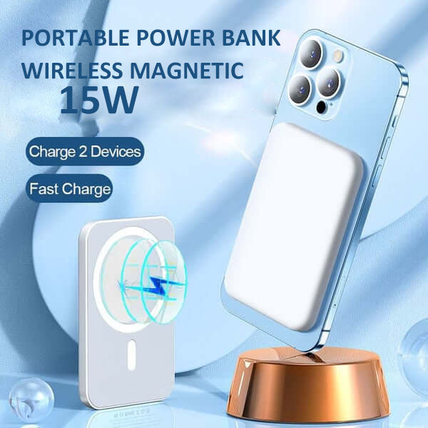🔥Hot Sale 49% off🔥15W Fast Charge Portable Wireless Magnetic Power Bank
