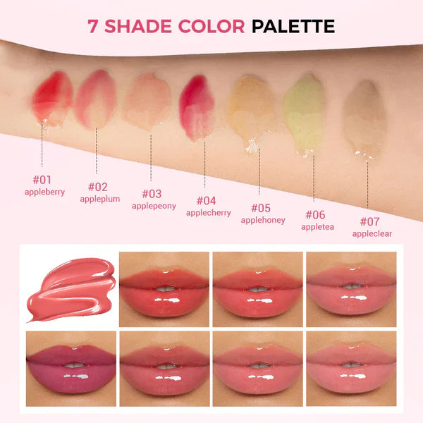 ⏳2026 NEW YEAR BUY 1 GET 1 FREE⚡50K+ SOLD!✨Nooni Apple Hydrating Moisturizer Plump Transfer-proof Glossy Lip Stain Oil💋