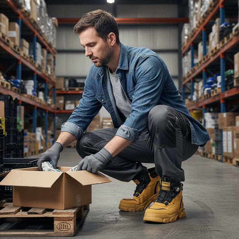 🔥50% OFF🔥Men's Outdoor Swivel Buckle Work Shoes 🔄👞 – Waterproof 💦, Anti-slip 🚶‍♂️, Comfortable , Breathable 🌬️