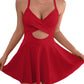 🎁New arrival 50% OFF💥🩱Women's Cutout One Piece Skirt Swimsuit