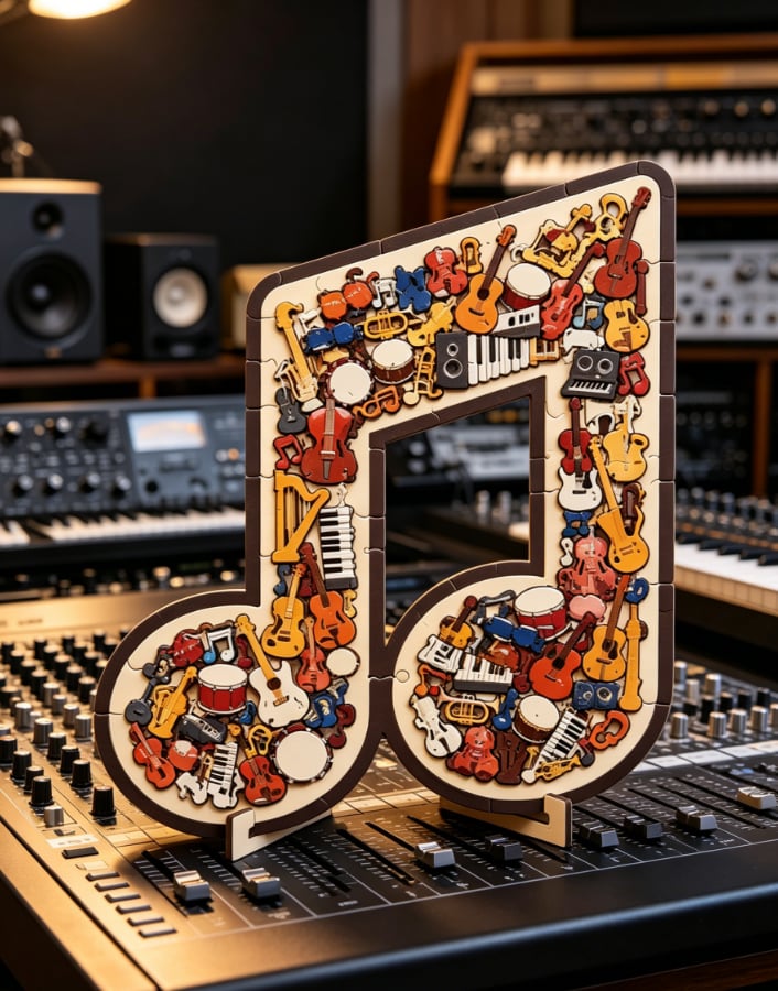 📢📢 Hot Sale Promotion 49% OFF🔥🎶Musical Note Instrument Jigsaw Puzzle Ornament