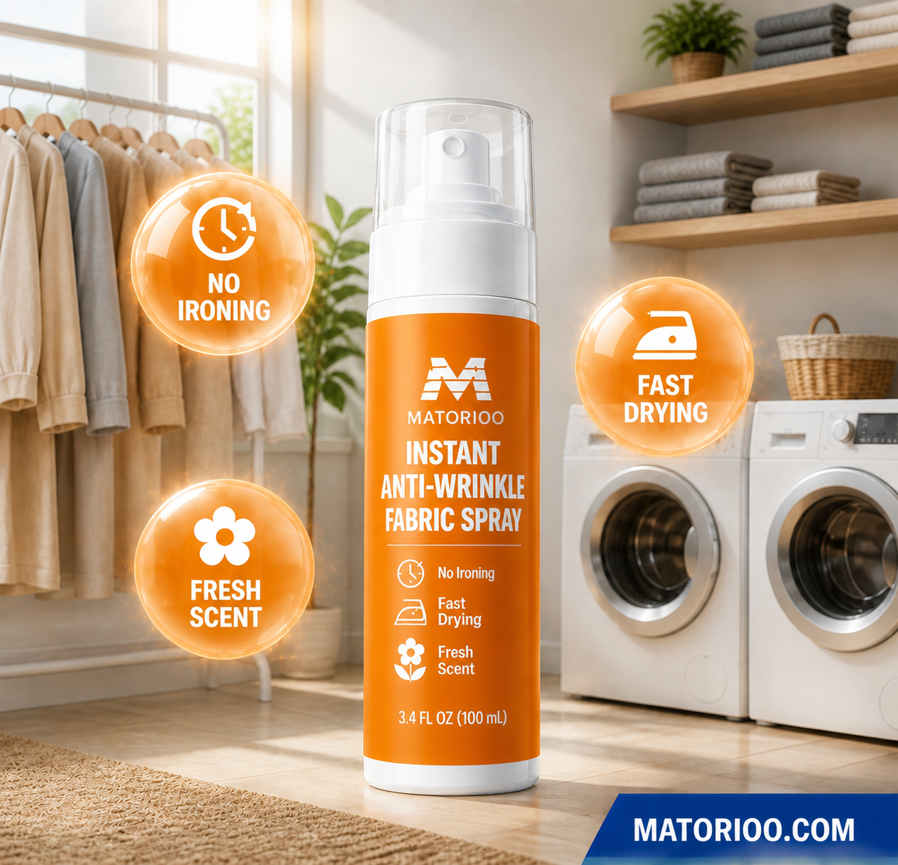 Instant Anti-Wrinkle Fabric Spray