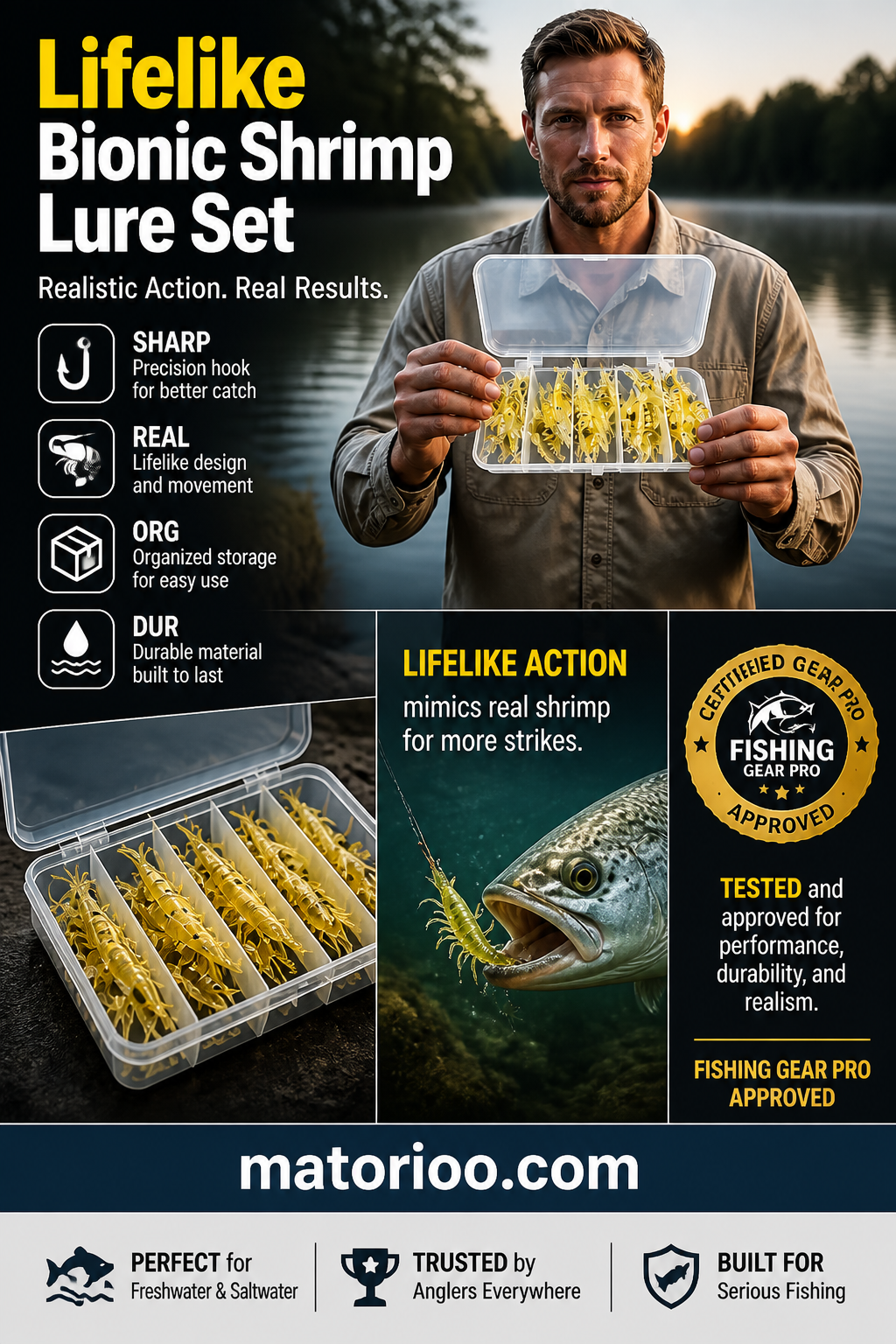 Bionic Shrimp Soft Bait Set for Fishing