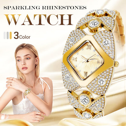 💜Retro Quartz Watch with Sparkling Rhinestones⌚