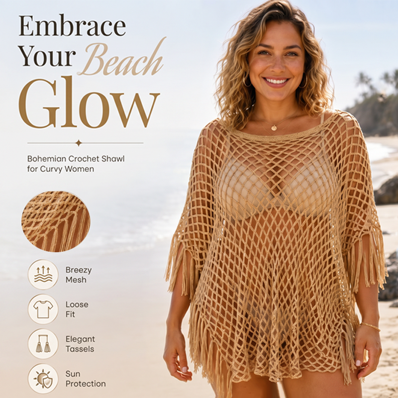 🏆 Last Day Special Price £9.99! 💐Summer Metallic Crochet Cover-Up – Lightweight, Flowy & Effortlessly Stylish summer outfit