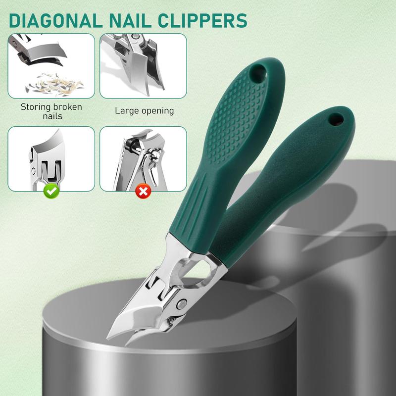 🔥Eagle-Beak Nail Clippers – 3-Pack ✂️ | Anti-Splash, Wide Jaw for Thick & Ingrown Nails 💅