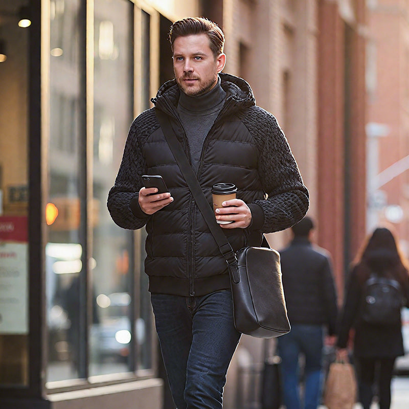 Men's Windproof Padded & Hooded Jacket