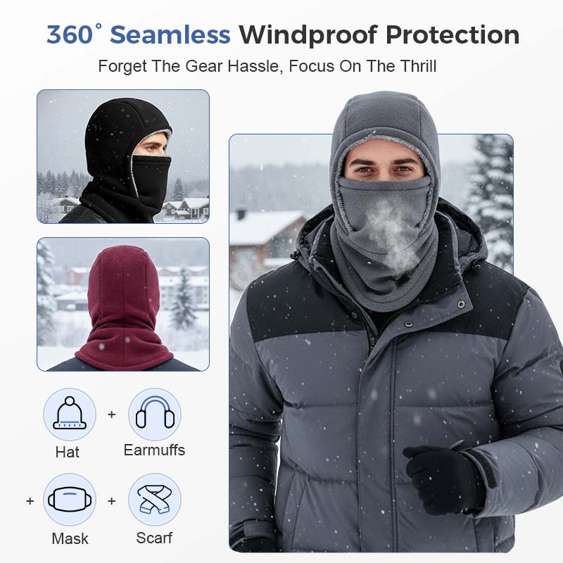 🔥Last Day Sale 50% OFF🔥Unisex Winter Warm Neck Mask Ear Protection One Piece Hat