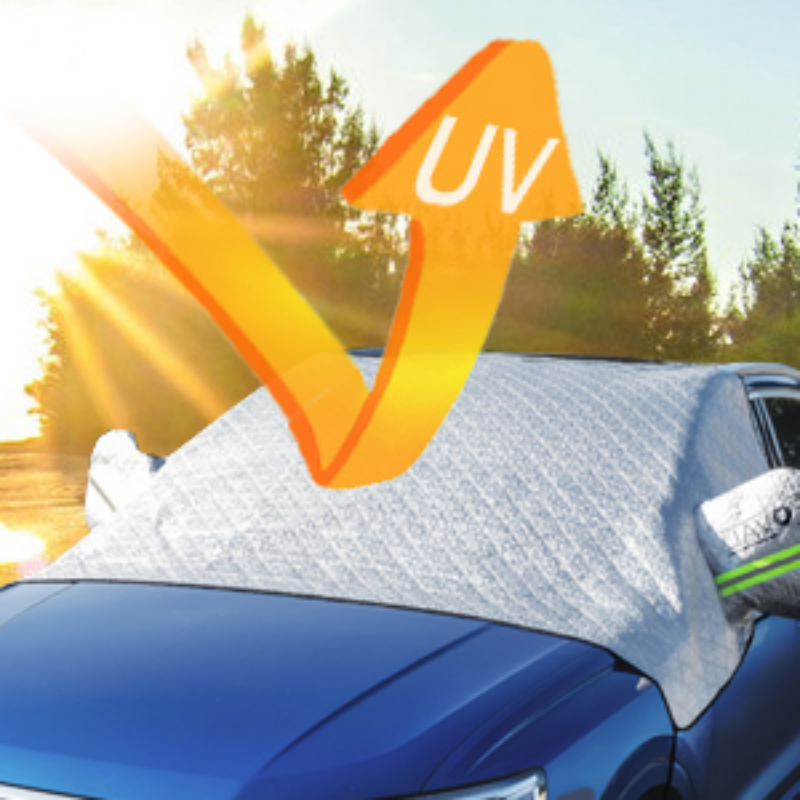 🚗 BUY 2 GET 1 FREE! ✨ 4-Layer Magnetic Windshield Car Cover - Thermal Insulation & Frost Protection with Easy Installation ❄️🔗