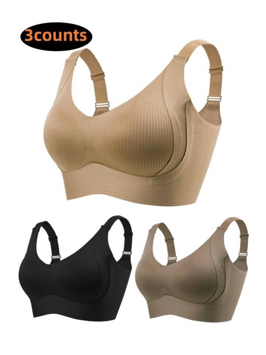 🎁2026 New Arrivals 50% OFF💥Women's Ribbed Push Up Adjustable Wireless Bra🌸