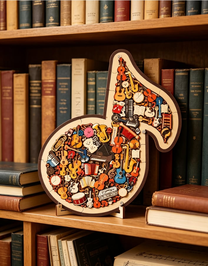 📢📢 Hot Sale Promotion 49% OFF🔥🎶Musical Note Instrument Jigsaw Puzzle Ornament
