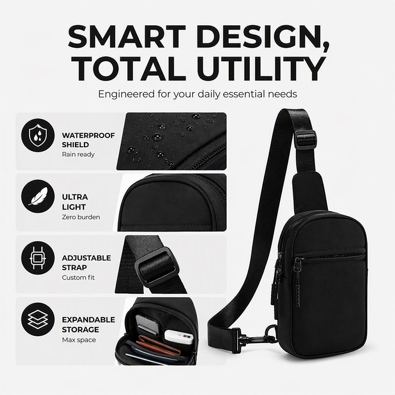 🎒HOT SALE 60% OFF NOW !✨Upgraded 2.0 Travel Sling Bag | Anti-Theft, 500D Nylon, RFID Protection