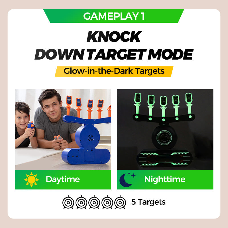🎅Xmas Sales - 50% OFF🎄Glow-in-the-Dark Shooting Target Practice Kids Shooting Toy Gun Set