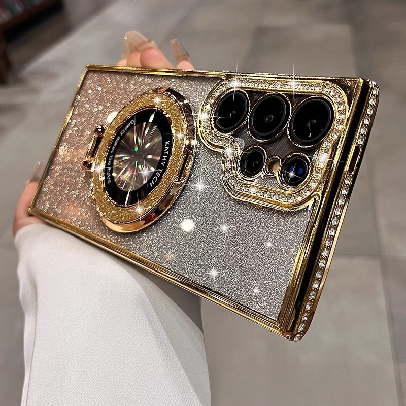 Dazzling Folding Bracket That Sparkles Case Cover for Samsung S Series