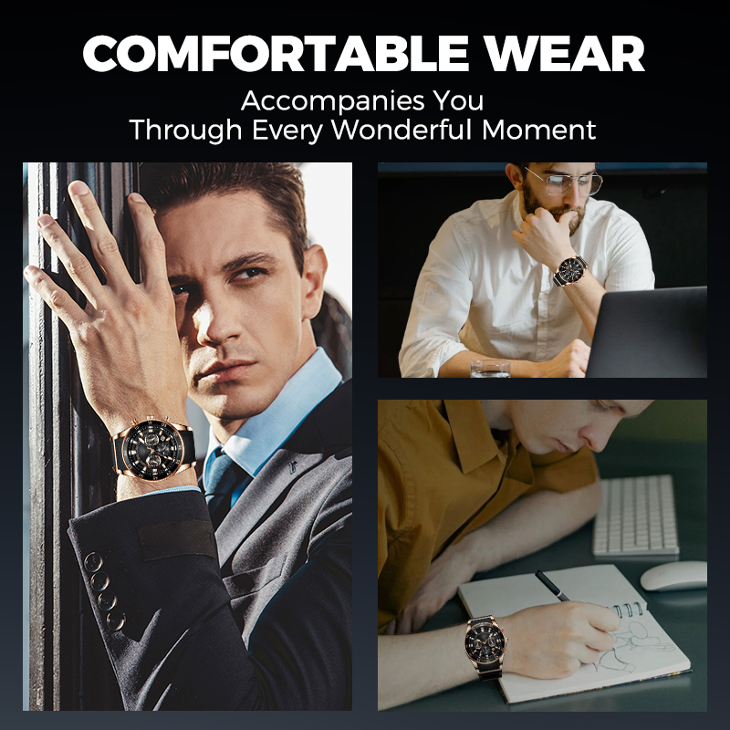 ⌚ LIMITED TIME 50% OFF! 💧 Men’s Waterproof Multifunctional Quartz Watch – Chronograph, Luminous, Stainless Steel ⏱️
