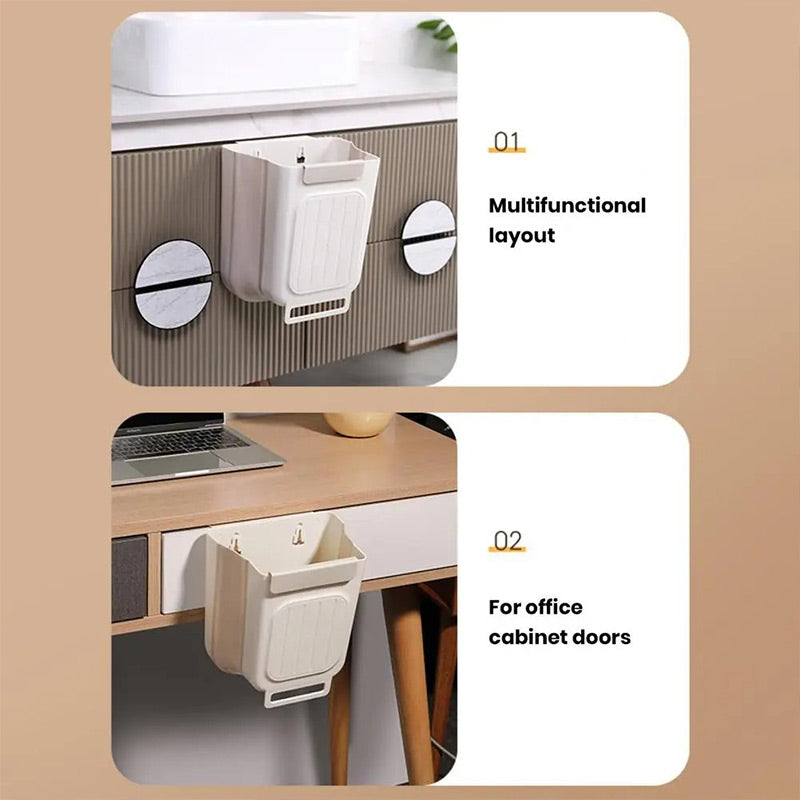 Multipurpose Hanging Collapsible Trash Can for Kitchen