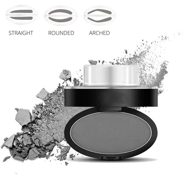 🖌️50K+ Sold!!!🖤Eyebrow Stamp Powder Kit with Applicator Brush, One Press Perfect Brow Stamp, Waterproof Long Lasting 24H Wear Eyebrow Makeup for Lazy Daily Salon-Like Brows