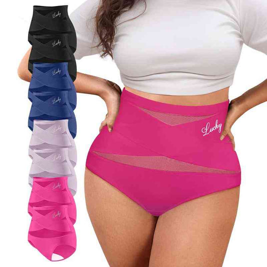 🌸Last Day-Buy 1 Get 2 Packs✨Plus-Size High-Waist Cross Tummy Control Panties