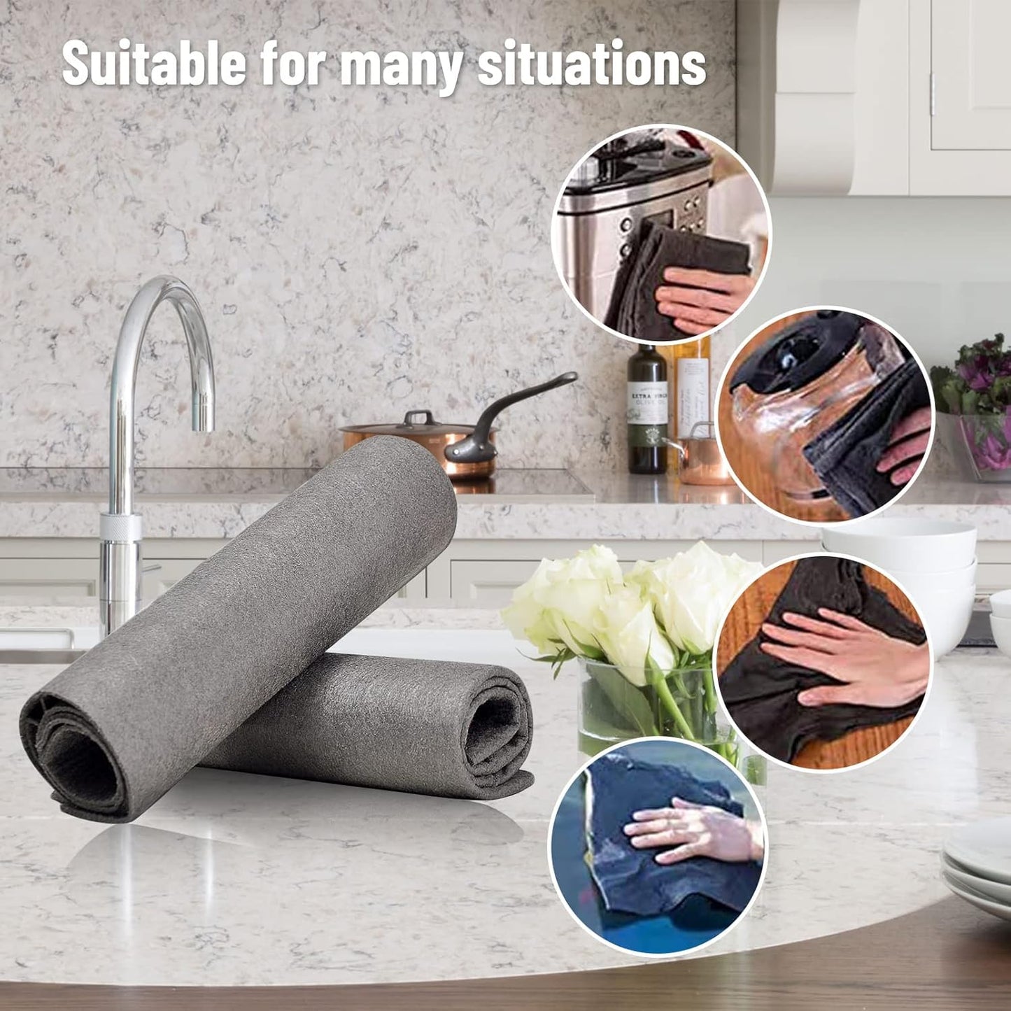 🔥Buy 1 Get 1 Free✨20 Counts Magic Cleaning Cloth, Reuseable Thickened Streak Free Magic Cleaning Wipes