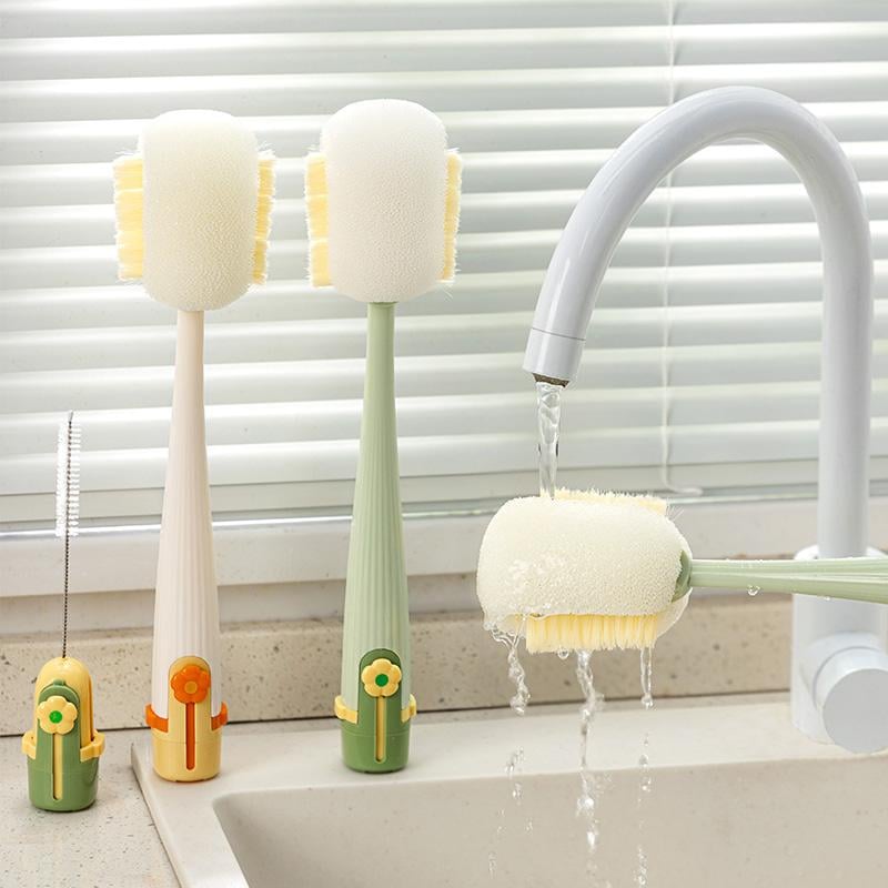 🧽5-in-1 Bottle Cleaning Brush (Multifunctional)🥤For Cup Lid Cleaning & Home Kitchen Tasks