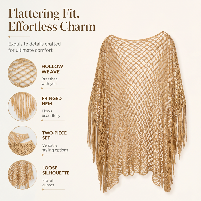 🏆 Last Day Special Price £9.99! 💐Summer Metallic Crochet Cover-Up – Lightweight, Flowy & Effortlessly Stylish summer outfit