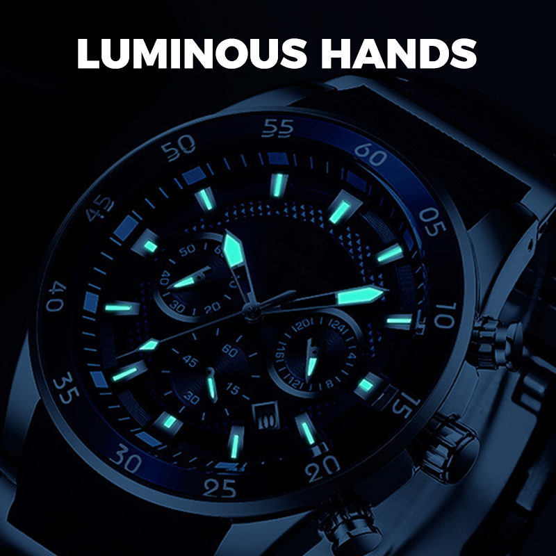 ⌚ LIMITED TIME 50% OFF! 💧 Men’s Waterproof Multifunctional Quartz Watch – Chronograph, Luminous, Stainless Steel ⏱️