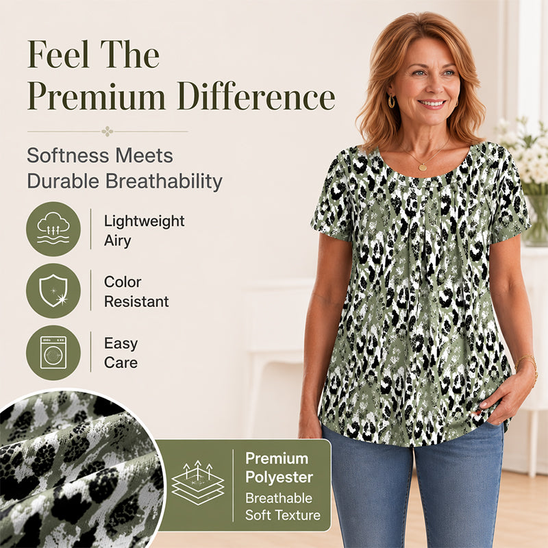 🎨👕 LIMITED TIME 50% OFF! 🌸Printed Round Neck Top – Vibrant print & effortless style – Stand out with ease. ✨