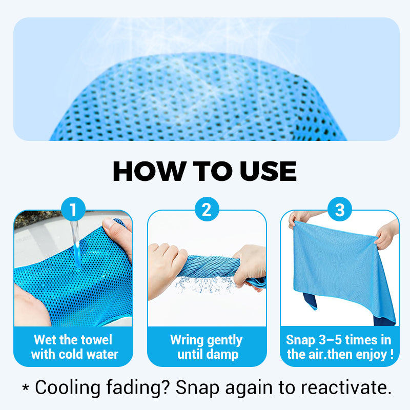 ⏰Summer Sale Buy 1 Get 1 Free❄💦Cold Sweat Towel You Can Use Anywhere, Anytime! Reusable Soft Absorbent Cooling Portable– UK Ready!