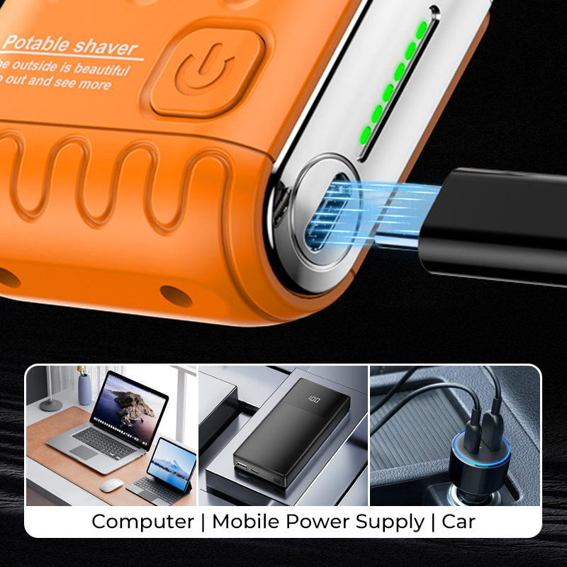 Portable Rotary Dual Ring Electric Shaver
