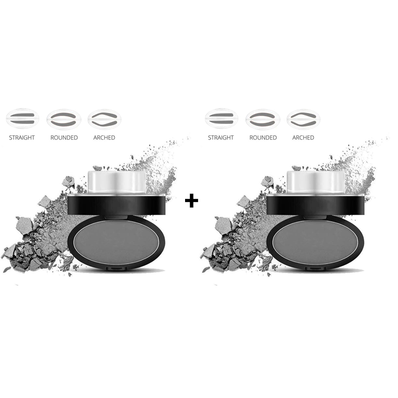 🖌️50K+ Sold!!!🖤Eyebrow Stamp Powder Kit with Applicator Brush, One Press Perfect Brow Stamp, Waterproof Long Lasting 24H Wear Eyebrow Makeup for Lazy Daily Salon-Like Brows