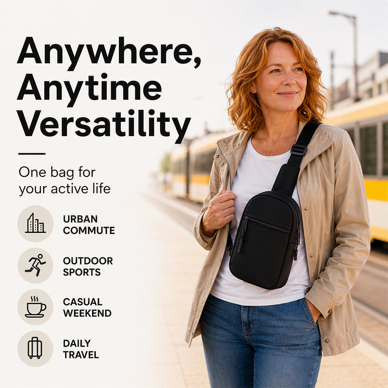 🎒HOT SALE 60% OFF NOW !✨Upgraded 2.0 Travel Sling Bag | Anti-Theft, 500D Nylon, RFID Protection