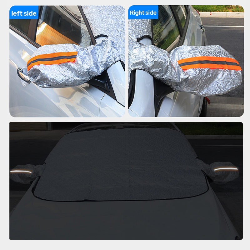 🚗 BUY 2 GET 1 FREE! ✨ 4-Layer Magnetic Windshield Car Cover - Thermal Insulation & Frost Protection with Easy Installation ❄️🔗
