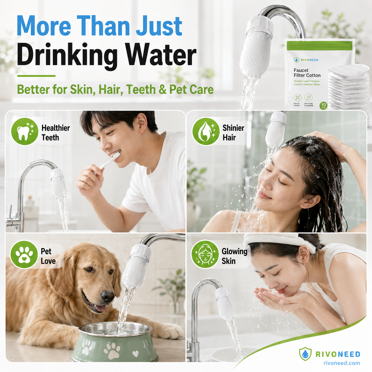 🥳2026 HOT SALE🥳💞50K+ SOLD! 🚰💧 50% OFF! Anti-Splash Kitchen Faucet Cotton Filter – Multi-layer PP cotton removes rust, sediment & impurities. Protects your tap water – cleaner, safer, better taste! 🛡️✨