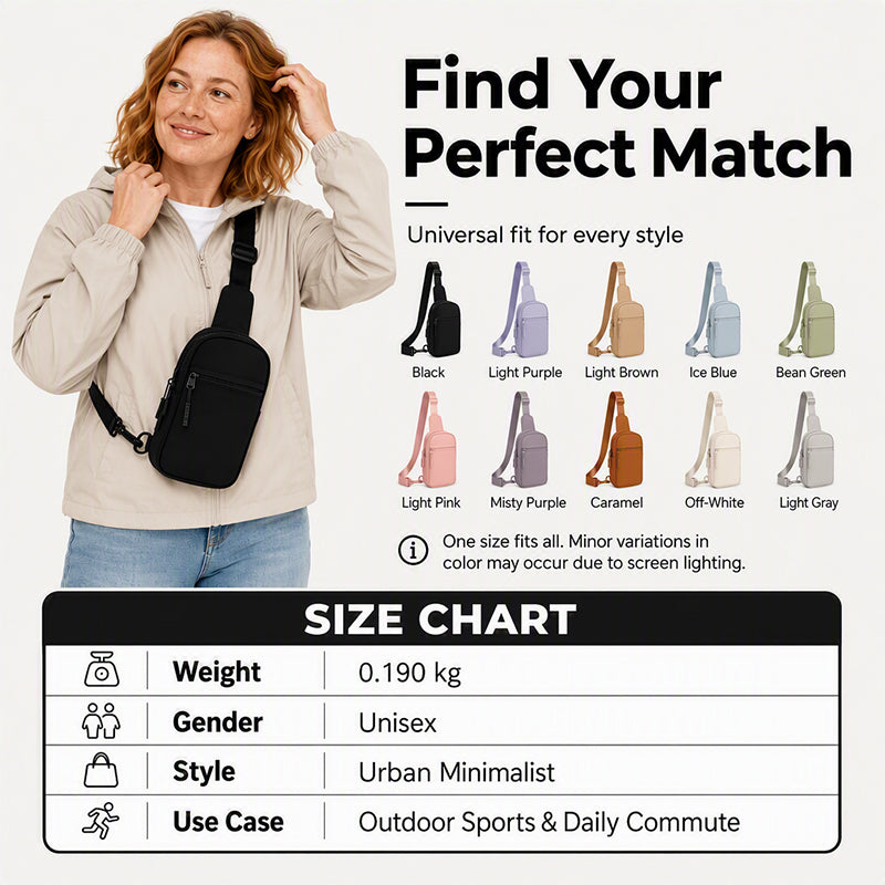 🎒HOT SALE 60% OFF NOW !✨Upgraded 2.0 Travel Sling Bag | Anti-Theft, 500D Nylon, RFID Protection